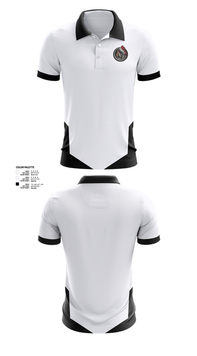 White Shield High School Wrestling 94078383 Short Sleeve Performance Polo - 2