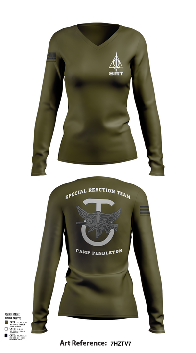 undefined Women's Long Sleeve V-neck Shirt - 109