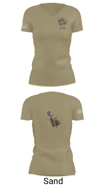 3-82 D Co. GSAB 5428239 Women's Short Sleeve V-neck Shirt - 88