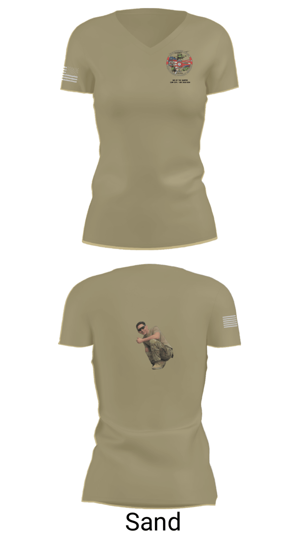 Women's Short Sleeve Vneck Shirt, 3-82 D Co. GSAB, Army, Teamtime, Team time, sublimation, custom sports apparel, team uniforms, spirit wear, spiritwear, sports uniforms, custom shirts, team store, custom team store, fundraiser sports, apparel fundraiser