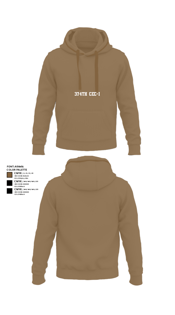 Hoodie, 374th CEC-I, Army, Teamtime, Team time, sublimation, custom sports apparel, team uniforms, spirit wear, spiritwear, sports uniforms, custom shirts, team store, custom team store, fundraiser sports, apparel fundraiser
