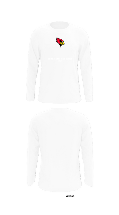 Central Junior High School Golf 27660603 Long Sleeve Performance Shirt - 8