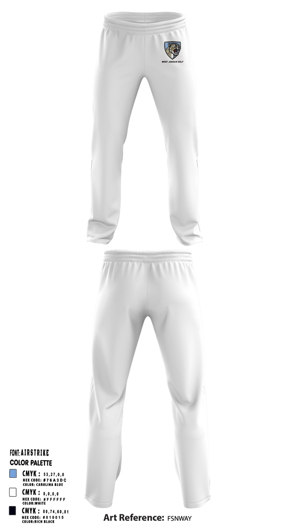 Sweatpants, West Jordan High School Golf, Golf, Teamtime, Team time, sublimation, custom sports apparel, team uniforms, spirit wear, spiritwear, sports uniforms, custom shirts, team store, custom team store, fundraiser sports, apparel fundraiser