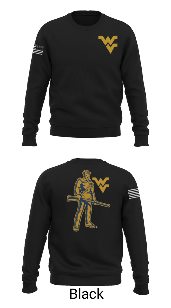 Crew Neck Sweatshirt, West Virginia University Track, Track & Field, Teamtime, Team time, sublimation, custom sports apparel, team uniforms, spirit wear, spiritwear, sports uniforms, custom shirts, team store, custom team store, fundraiser sports, apparel fundraiser