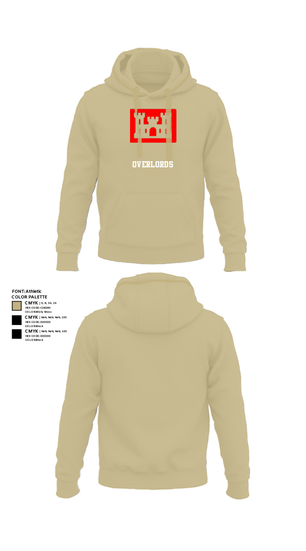 Hoodie, Overlords, Army, Teamtime, Team time, sublimation, custom sports apparel, team uniforms, spirit wear, spiritwear, sports uniforms, custom shirts, team store, custom team store, fundraiser sports, apparel fundraiser