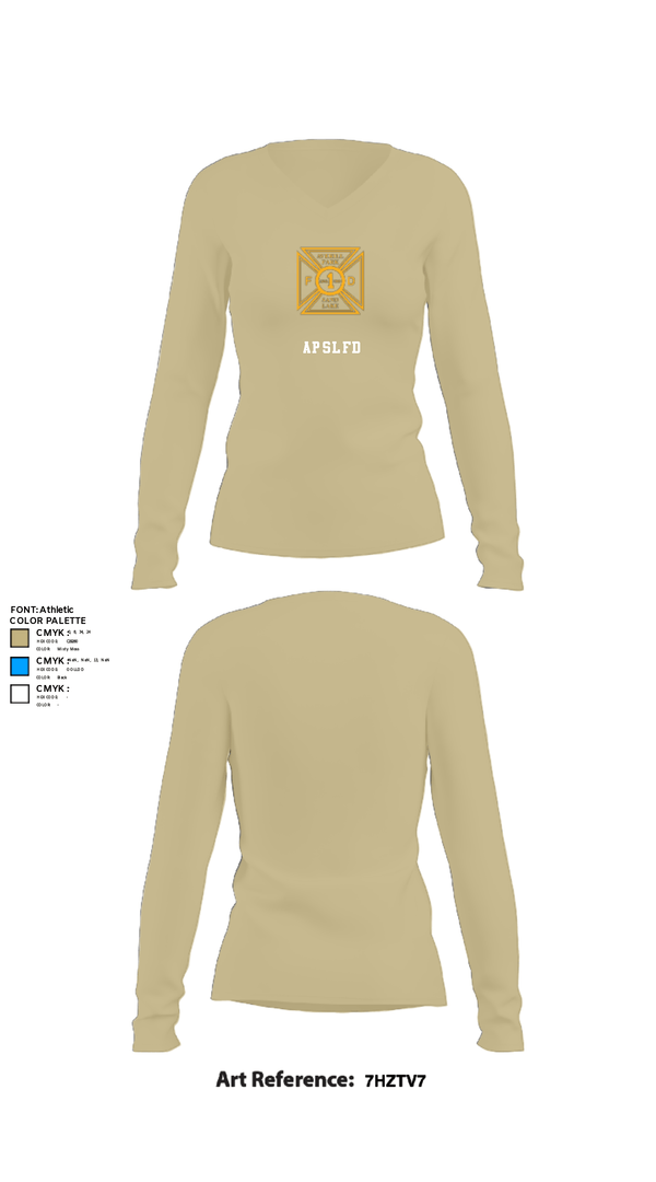 Womens Long Sleeve Vneck Shirt, APSLFD, Fire Department, Teamtime, Team time, sublimation, custom sports apparel, team uniforms, spirit wear, spiritwear, sports uniforms, custom shirts, team store, custom team store, fundraiser sports, apparel fundraiser
