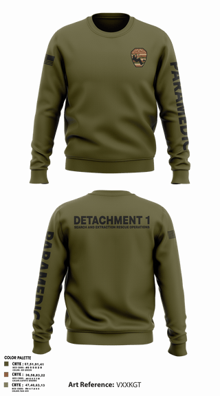 Crew Neck Sweatshirt, Detachment 1, Air Force, Teamtime, Team time, sublimation, custom sports apparel, team uniforms, spirit wear, spiritwear, sports uniforms, custom shirts, team store, custom team store, fundraiser sports, apparel fundraiser