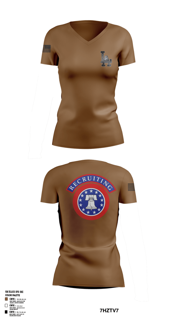Womens Short Sleeve Vneck Shirt, 10th SFG(A), , Teamtime, Team time, sublimation, custom sports apparel, team uniforms, spirit wear, spiritwear, sports uniforms, custom shirts, team store, custom team store, fundraiser sports, apparel fundraiser