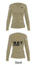 RET CORP 33326250 Women's Long Sleeve V-neck Shirt - 92