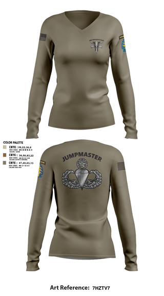 Womens Long Sleeve Vneck Shirt 1, Army Paratroopers Brand, , Teamtime, Team time, sublimation, custom sports apparel, team uniforms, spirit wear, spiritwear, sports uniforms, custom shirts, team store, custom team store, fundraiser sports, apparel fundraiser