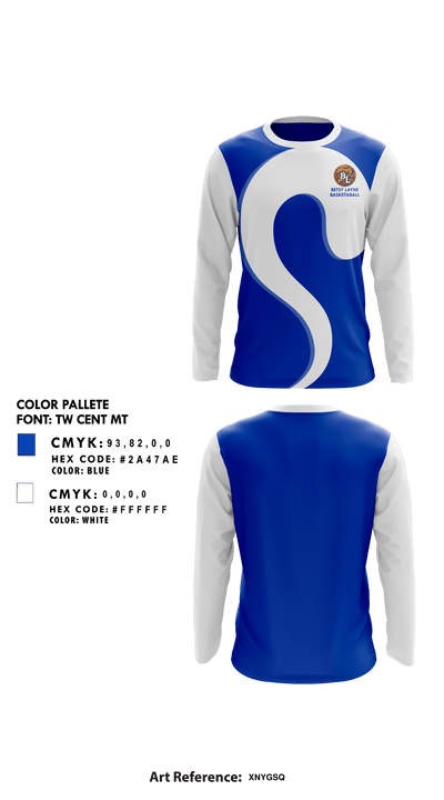 Betsy Layne High School Basketball 78888700 Long Sleeve Performance Shirt - 1