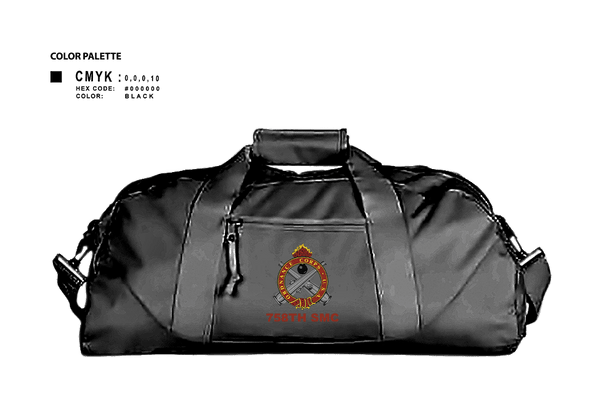 Duffle Bag, 758th SMC, Army, Teamtime, Team time, sublimation, custom sports apparel, team uniforms, spirit wear, spiritwear, sports uniforms, custom shirts, team store, custom team store, fundraiser sports, apparel fundraiser