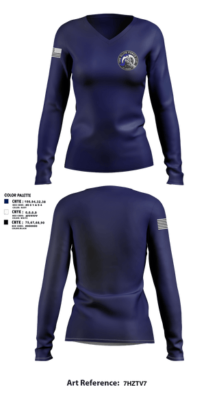 Womens Long Sleeve Vneck Shirt, The Elite Force Llc, Police, Teamtime, Team time, sublimation, custom sports apparel, team uniforms, spirit wear, spiritwear, sports uniforms, custom shirts, team store, custom team store, fundraiser sports, apparel fundraiser