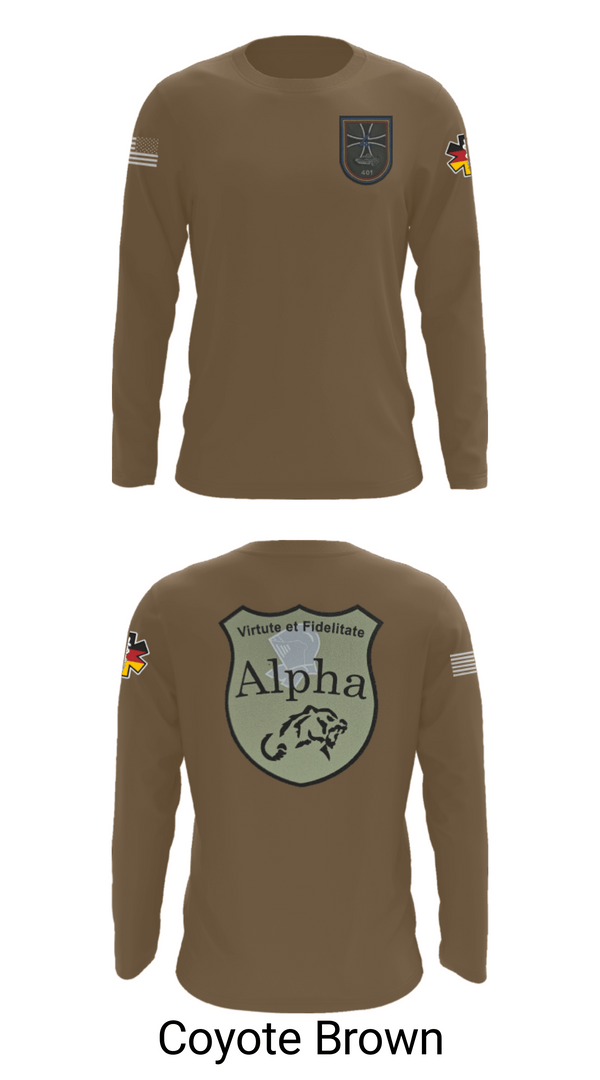 Long Sleeve Performance Shirt, 4./401 PzGrenBtl, Army, Teamtime, Team time, sublimation, custom sports apparel, team uniforms, spirit wear, spiritwear, sports uniforms, custom shirts, team store, custom team store, fundraiser sports, apparel fundraiser