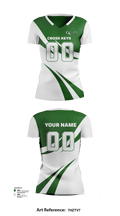 Cross Keys High School Volleyball 37059987 Women's Short Sleeve V-neck Shirt - 117