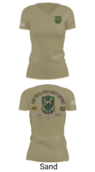 Womens Short Sleeve Vneck Shirt, 1-10 SFG FSC, Army, Teamtime, Team time, sublimation, custom sports apparel, team uniforms, spirit wear, spiritwear, sports uniforms, custom shirts, team store, custom team store, fundraiser sports, apparel fundraiser