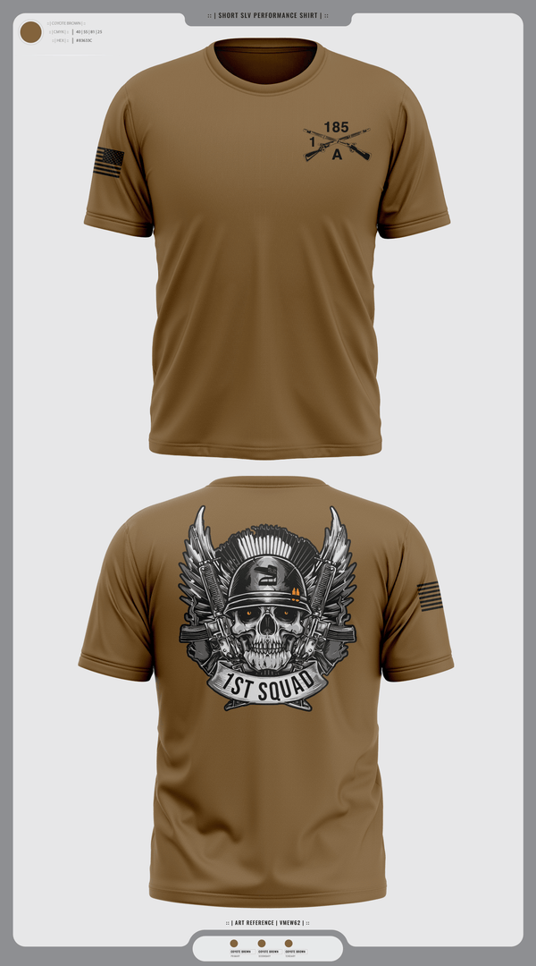 Short Sleeve Performance Shirt, ACO 1-185INF, Army, Teamtime, Team time, sublimation, custom sports apparel, team uniforms, spirit wear, spiritwear, sports uniforms, custom shirts, team store, custom team store, fundraiser sports, apparel fundraiser