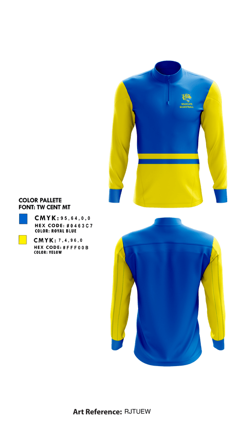 Quarter Zip Jacket, East Peoria Central Wildcats, Men's Basketball, Teamtime, Team time, sublimation, custom sports apparel, team uniforms, spirit wear, spiritwear, sports uniforms, custom shirts, team store, custom team store, fundraiser sports, apparel fundraiser