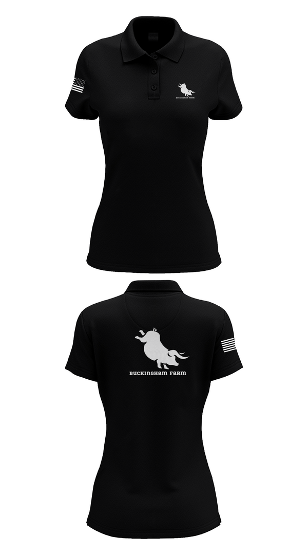 Womens Short Sleeve Performance Polo, Buckingham Farm, , Teamtime, Team time, sublimation, custom sports apparel, team uniforms, spirit wear, spiritwear, sports uniforms, custom shirts, team store, custom team store, fundraiser sports, apparel fundraiser