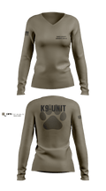 Vance County Sheriff's Office  K9 Unit 48237740 Women's Long Sleeve V-neck Shirt - 3