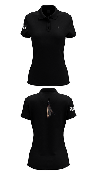 Womens Short Sleeve Performance Polo, Mals K9, Army, Teamtime, Team time, sublimation, custom sports apparel, team uniforms, spirit wear, spiritwear, sports uniforms, custom shirts, team store, custom team store, fundraiser sports, apparel fundraiser