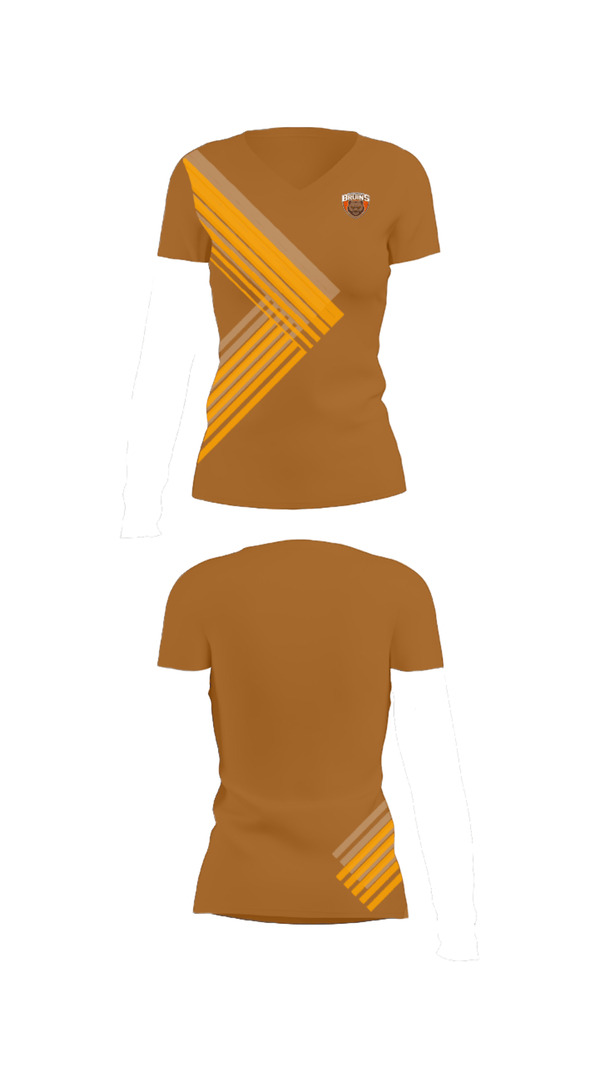 Women's Short Sleeve Vneck Shirt, Padua Franciscan High School Track, Track & Field, Teamtime, Team time, sublimation, custom sports apparel, team uniforms, spirit wear, spiritwear, sports uniforms, custom shirts, team store, custom team store, fundraiser sports, apparel fundraiser