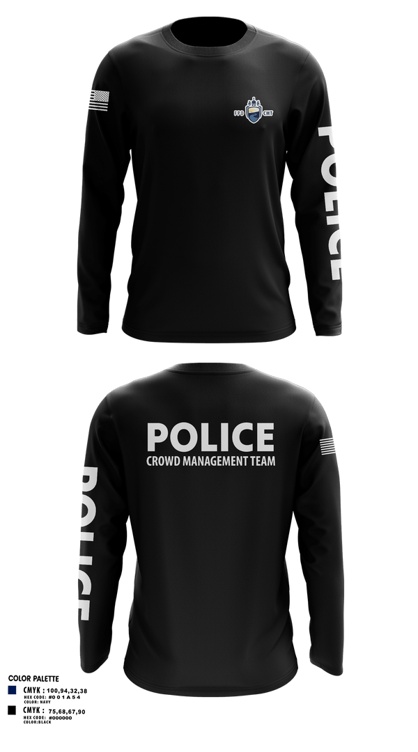 Long Sleeve Performance Shirt, Fargo PD CMT, Police, Teamtime, Team time, sublimation, custom sports apparel, team uniforms, spirit wear, spiritwear, sports uniforms, custom shirts, team store, custom team store, fundraiser sports, apparel fundraiser