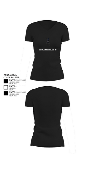 Women's Short Sleeve Vneck Shirt, Los Alamitos Police K9, Police, Teamtime, Team time, sublimation, custom sports apparel, team uniforms, spirit wear, spiritwear, sports uniforms, custom shirts, team store, custom team store, fundraiser sports, apparel fundraiser
