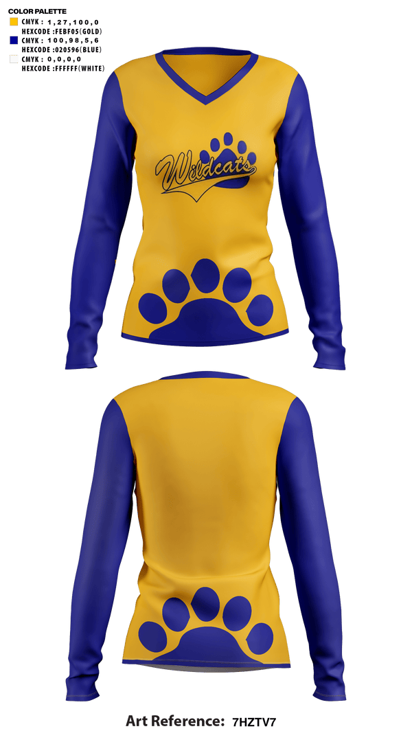 Womens Long Sleeve Vneck Shirt, Richwoods Middle School Cheer, Cheer, Teamtime, Team time, sublimation, custom sports apparel, team uniforms, spirit wear, spiritwear, sports uniforms, custom shirts, team store, custom team store, fundraiser sports, apparel fundraiser