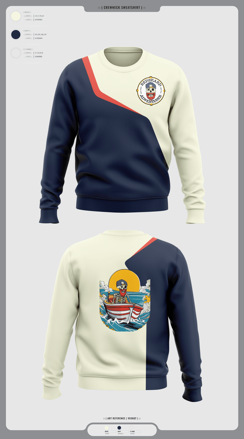 Crew Neck Sweatshirt, Red beard Adventures, , Teamtime, Team time, sublimation, custom sports apparel, team uniforms, spirit wear, spiritwear, sports uniforms, custom shirts, team store, custom team store, fundraiser sports, apparel fundraiser
