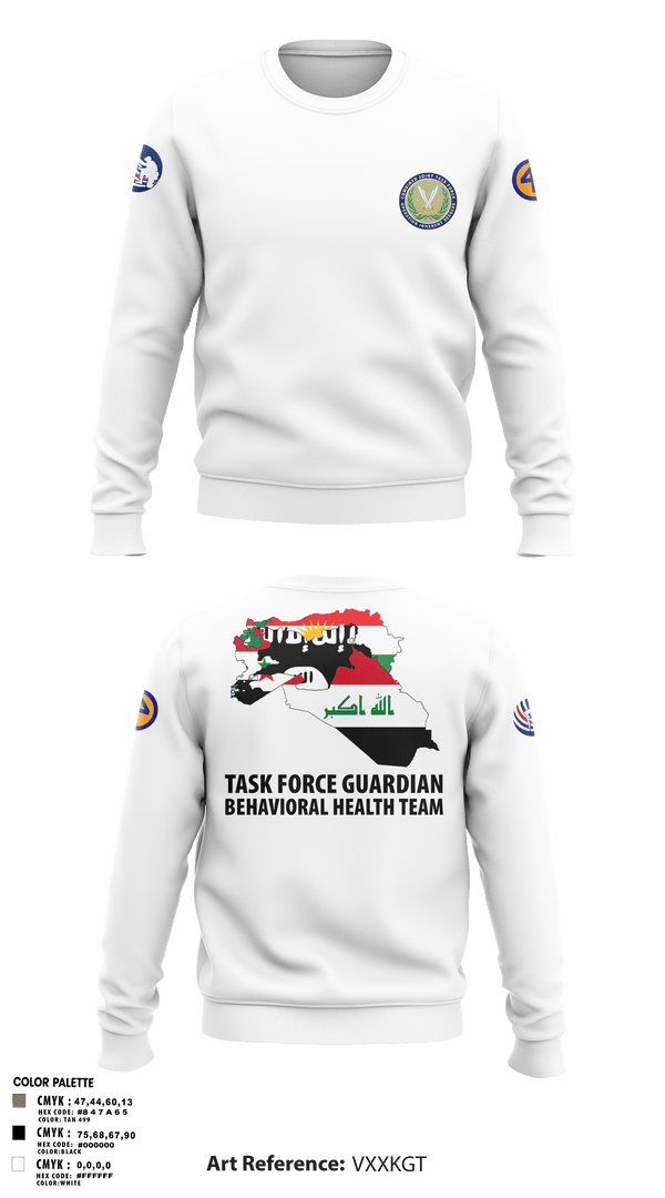 Crew Neck Sweatshirt, 44th ICBT, National Guard, Teamtime, Team time, sublimation, custom sports apparel, team uniforms, spirit wear, spiritwear, sports uniforms, custom shirts, team store, custom team store, fundraiser sports, apparel fundraiser