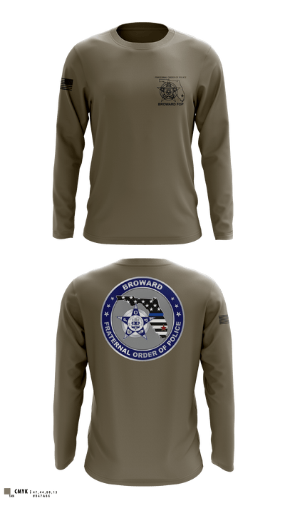 Broward Fraternal Order of Police 91005967 Long Sleeve Performance Shirt 2