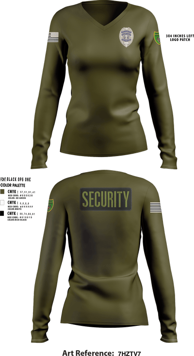 Southern Security & Patrol Services 51595739 Women's Long Sleeve V-neck Shirt - 5