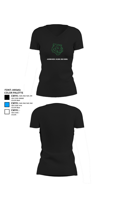 Jackson-Reed (Wilson) High School 17300686 Women's Short Sleeve V-neck Shirt - 10