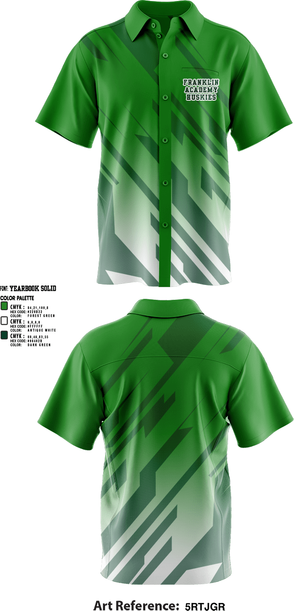 Short Sleeve Bowling Jersey, Franklin Academy Huskies, Bowling, Teamtime, Team time, sublimation, custom sports apparel, team uniforms, spirit wear, spiritwear, sports uniforms, custom shirts, team store, custom team store, fundraiser sports, apparel fundraiser