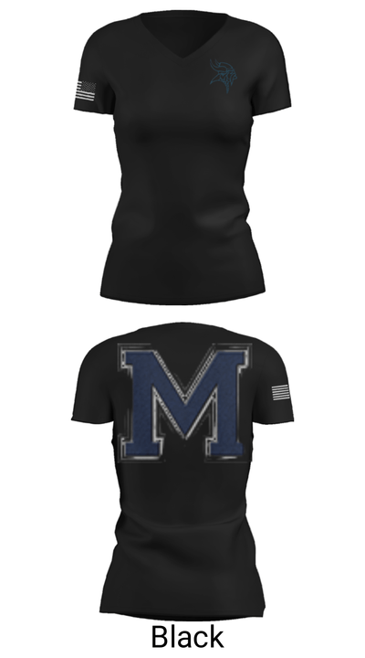 Marysville High School Cheer 26495942 Women's Short Sleeve V-neck Shirt - 38