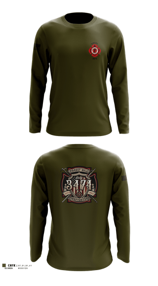 Long Sleeve Performance Shirt, Local 3474IAFF Local 3474, Fire Department, Teamtime, Team time, sublimation, custom sports apparel, team uniforms, spirit wear, spiritwear, sports uniforms, custom shirts, team store, custom team store, fundraiser sports, apparel fundraiser