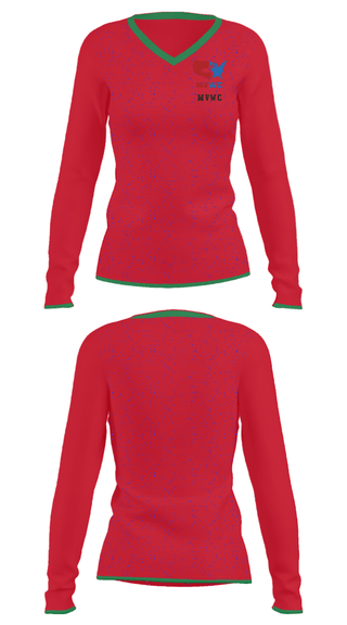 Women's Long Sleeve Vneck Shirt, MVWC, Wrestling, Teamtime, Team time, sublimation, custom sports apparel, team uniforms, spirit wear, spiritwear, sports uniforms, custom shirts, team store, custom team store, fundraiser sports, apparel fundraiser