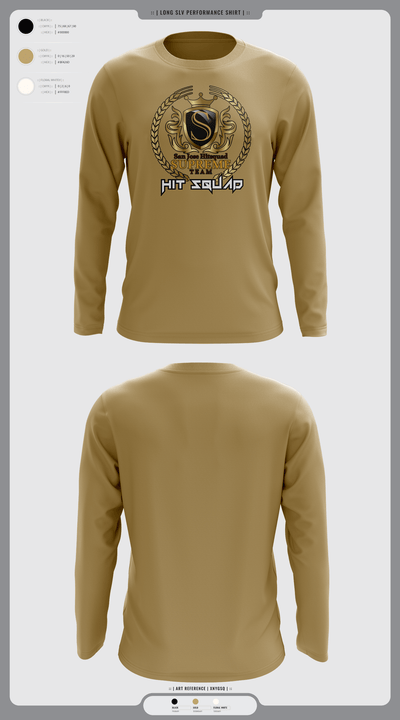 San Jose Hitsquad 79185295 Long Sleeve Performance Shirt - 20
