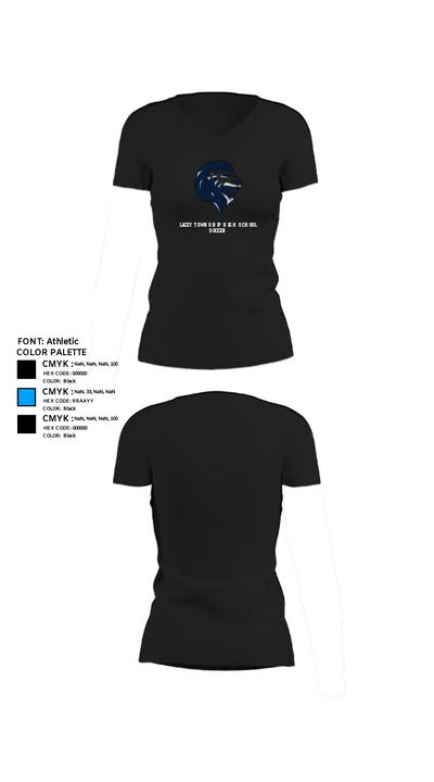 Lacey Township High School Soccer 62532724 Women's Short Sleeve V-neck Shirt - 9