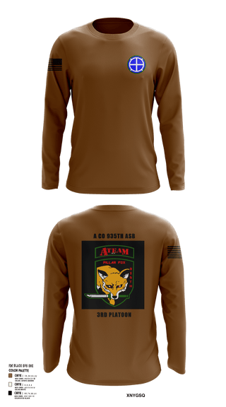 Long Sleeve Performance Shirt, A co 935th ASB 3rd Platoon, National Guard, Teamtime, Team time, sublimation, custom sports apparel, team uniforms, spirit wear, spiritwear, sports uniforms, custom shirts, team store, custom team store, fundraiser sports, apparel fundraiser