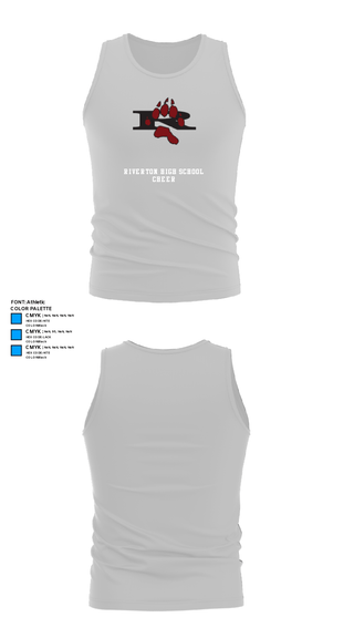 Tank Top, Riverton High School Cheer, Cheer, Teamtime, Team time, sublimation, custom sports apparel, team uniforms, spirit wear, spiritwear, sports uniforms, custom shirts, team store, custom team store, fundraiser sports, apparel fundraiser