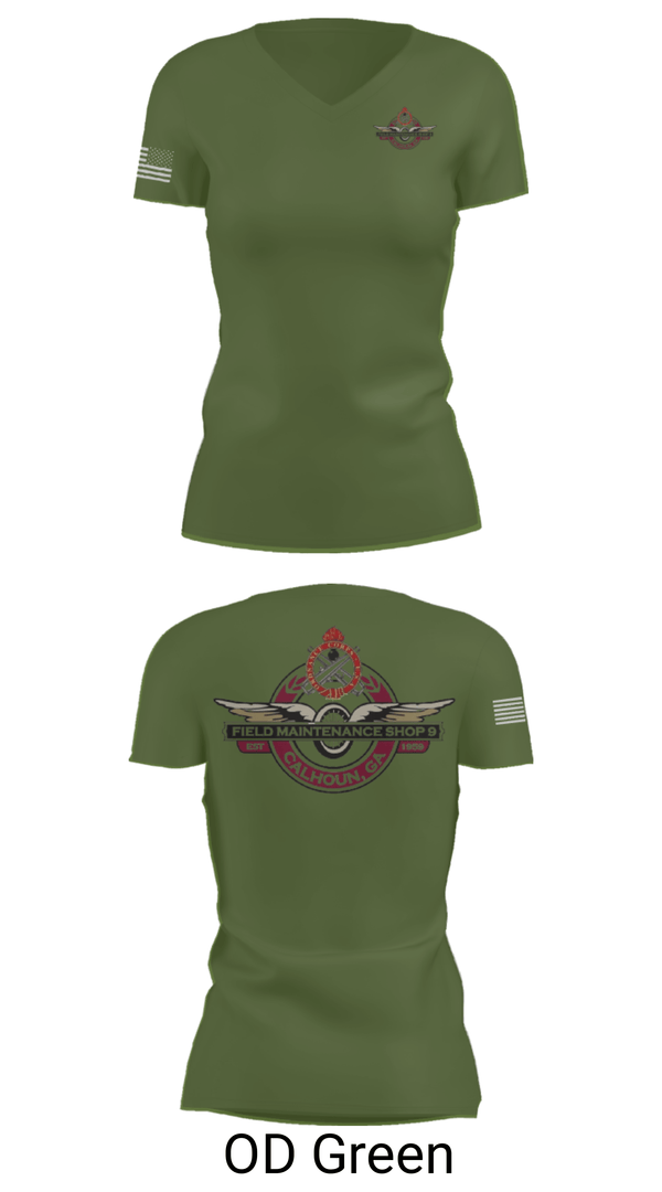 Women's Short Sleeve Vneck Shirt, FMS Calhoun, National Guard, Teamtime, Team time, sublimation, custom sports apparel, team uniforms, spirit wear, spiritwear, sports uniforms, custom shirts, team store, custom team store, fundraiser sports, apparel fundraiser