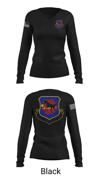 Womens Long Sleeve Vneck Shirt, 167th air wing, , Teamtime, Team time, sublimation, custom sports apparel, team uniforms, spirit wear, spiritwear, sports uniforms, custom shirts, team store, custom team store, fundraiser sports, apparel fundraiser