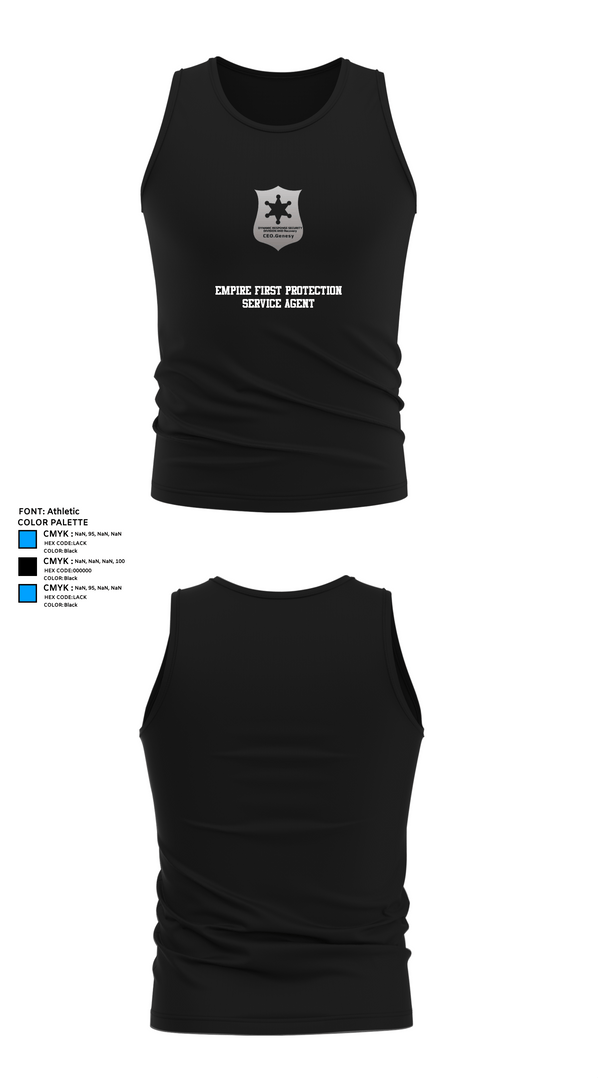 Tank Top, EMPIRE First protection service agent, , Teamtime, Team time, sublimation, custom sports apparel, team uniforms, spirit wear, spiritwear, sports uniforms, custom shirts, team store, custom team store, fundraiser sports, apparel fundraiser