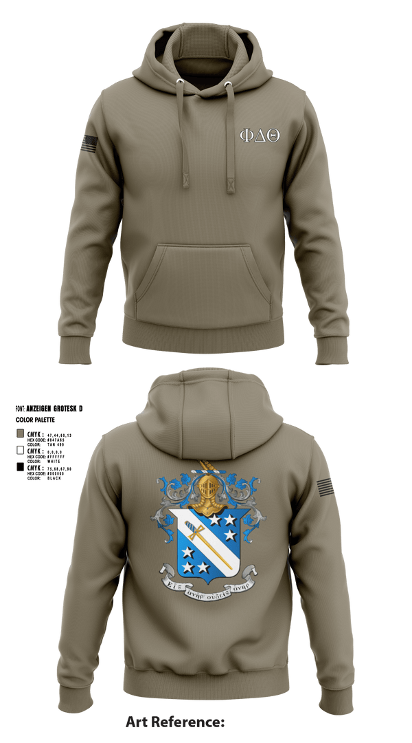 Hoodie, Phi Delta Theta, Army, Teamtime, Team time, sublimation, custom sports apparel, team uniforms, spirit wear, spiritwear, sports uniforms, custom shirts, team store, custom team store, fundraiser sports, apparel fundraiser