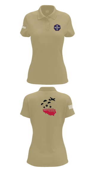 Women's Short Sleeve Performance Polo, 909th HR Company, Army, Teamtime, Team time, sublimation, custom sports apparel, team uniforms, spirit wear, spiritwear, sports uniforms, custom shirts, team store, custom team store, fundraiser sports, apparel fundraiser