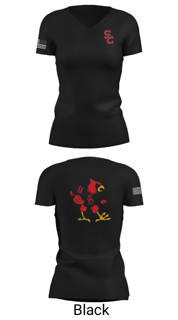 Womens Short Sleeve Vneck Shirt, Scott County High School Golf, Golf, Teamtime, Team time, sublimation, custom sports apparel, team uniforms, spirit wear, spiritwear, sports uniforms, custom shirts, team store, custom team store, fundraiser sports, apparel fundraiser
