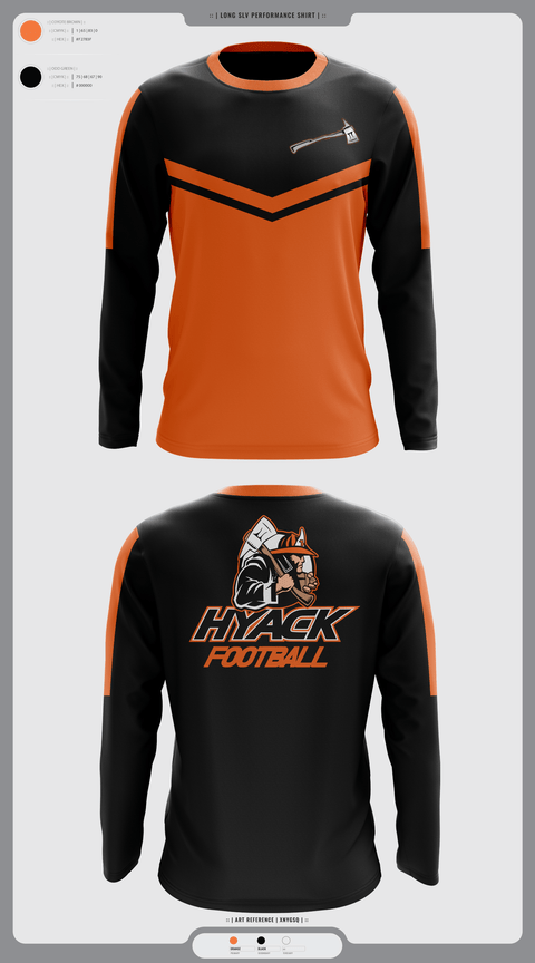 Long Sleeve Performance Shirt, Hyacks Football, Football, Teamtime, Team time, sublimation, custom sports apparel, team uniforms, spirit wear, spiritwear, sports uniforms, custom shirts, team store, custom team store, fundraiser sports, apparel fundraiser