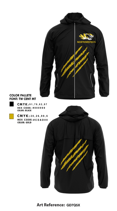 Northwestern High School Cross Country 87859769 Windbreaker - 1